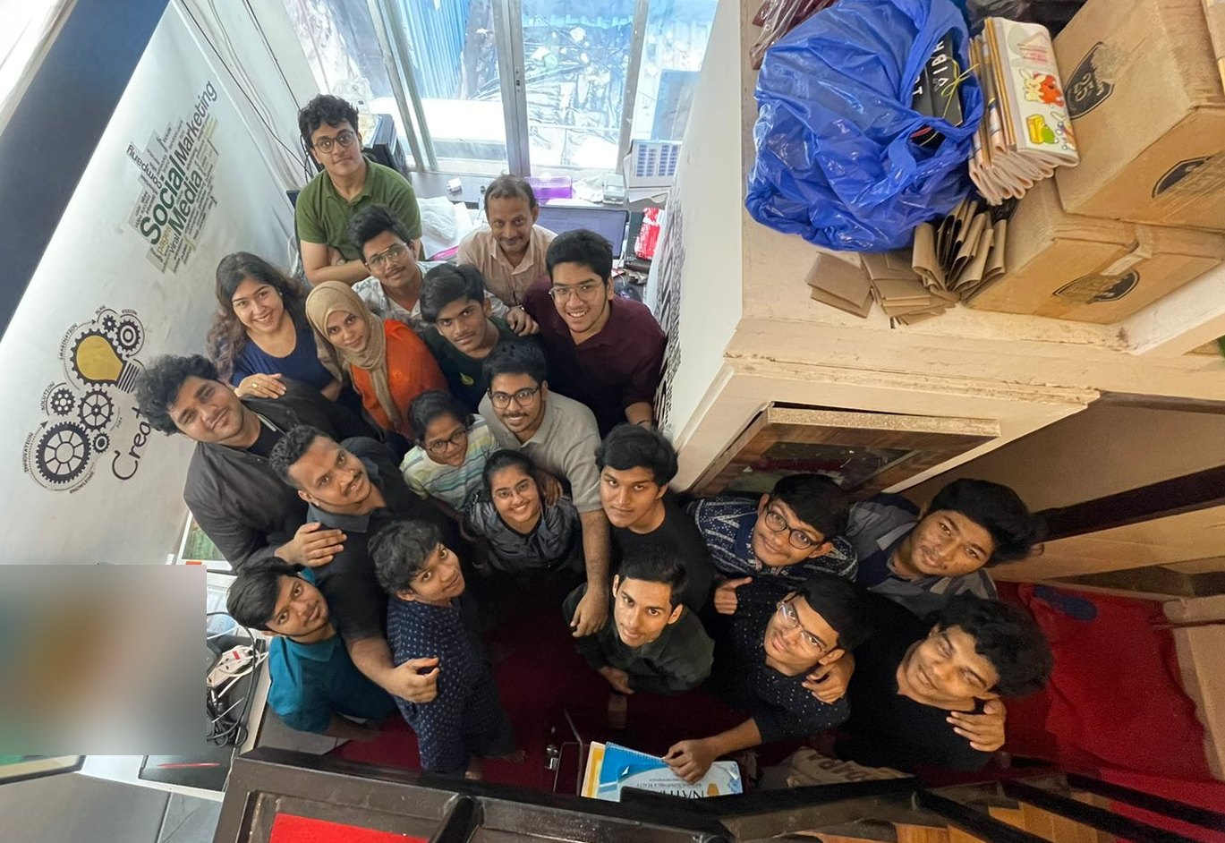 The Scribble Links team together in the Mumbai office